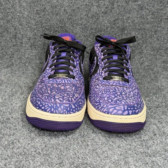Nike Air Force 1 Low‎ Shoes Men\'s Size 13 Crackled Purple Black Athletic Retro main image 7
